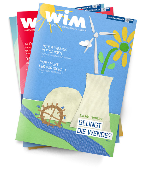 Gestaltung Titelbild für WiM - Magazin der Industrie- und Handelskammer Nürnberg für Mittelfranken